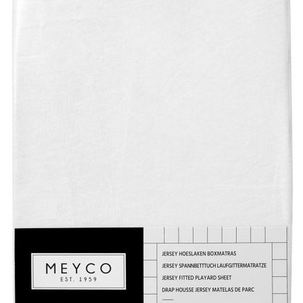 <tc>Meyco</tc> Drap-housse Jersy Box Matelas Blanc 75x95cm