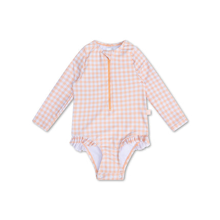 <tc>Swim Essentials</tc> Maillot de bain enfant abricot orange manches longues.