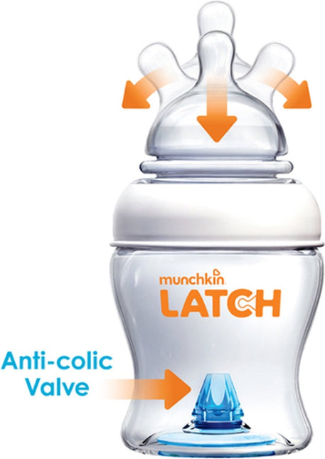 <tc>Munchkin</tc> Biberon 3 pièces Latch Suction Bottle 120ml