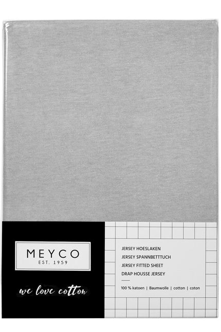 <tc>Meyco</tc> Drap-housse Jersey Box Matelas 75X95cm Gris clair