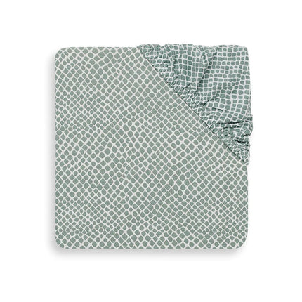 <tc>Jollein</tc> Drap-housse Jersey Snake Ash Green 60x120cm