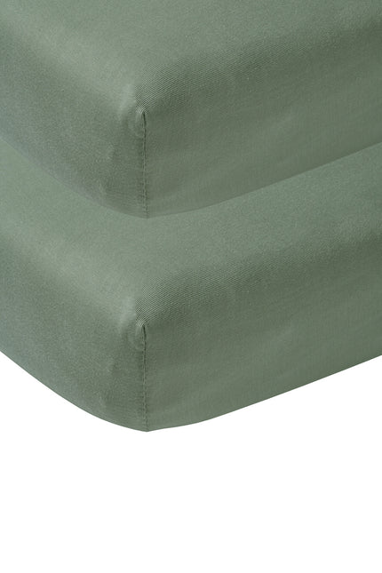 <tc>Meyco</tc> Drap-housse Jersey 2St 50X90 Vert forêt