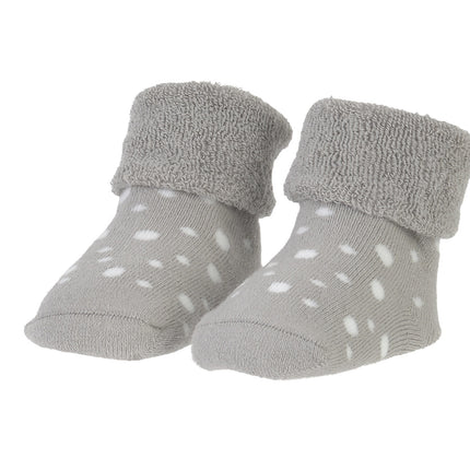 <tc>BamBam</tc> Chaussettes pour bébé Chaussettes bio à pois Gris