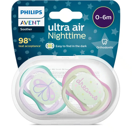 <tc>Philips Avent</tc> Fop<tc>tétine</tc> +0 mois Air Night Mix