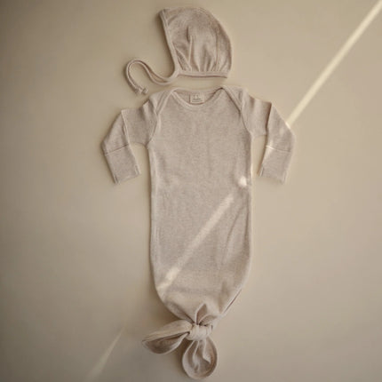 <tc>Mushie</tc> Bonnet de bébé Bonnet beige mélangé