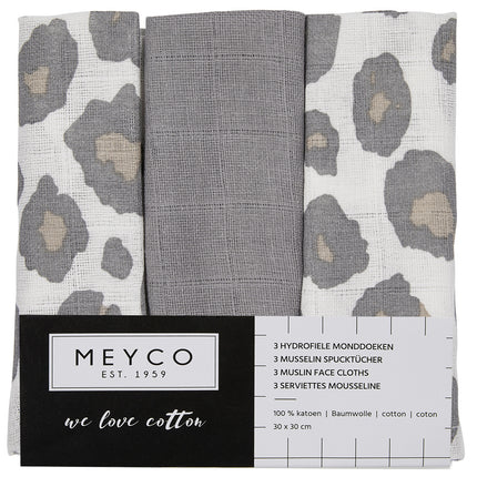 <tc>Meyco</tc> Tissu de bouche 3Panthère <tc>Neutral</tc>Gris/Panthère <tc>Neutral</tc>