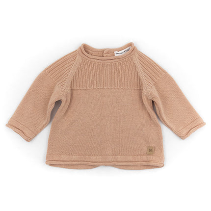 <tc>Bamboom</tc> Pull bébé tricoté côtelé rose