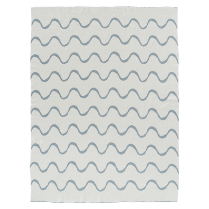 <tc>Fresk</tc> Couverture de berceau Vagues tricotées 80x100cm