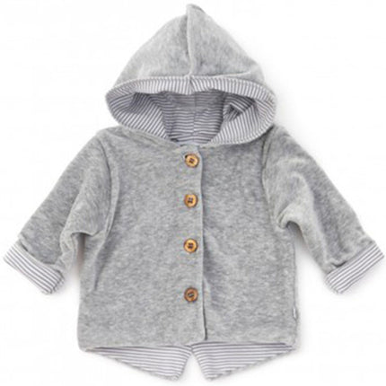 <tc>Bamboom</tc> Cardigan bébé avec capuche en velours gris Mele