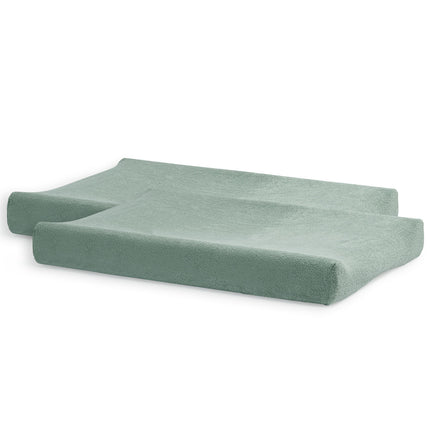 <tc>Jollein</tc> Housse de matelas à langer Terry Ash Green 75x85cm 2pcs.