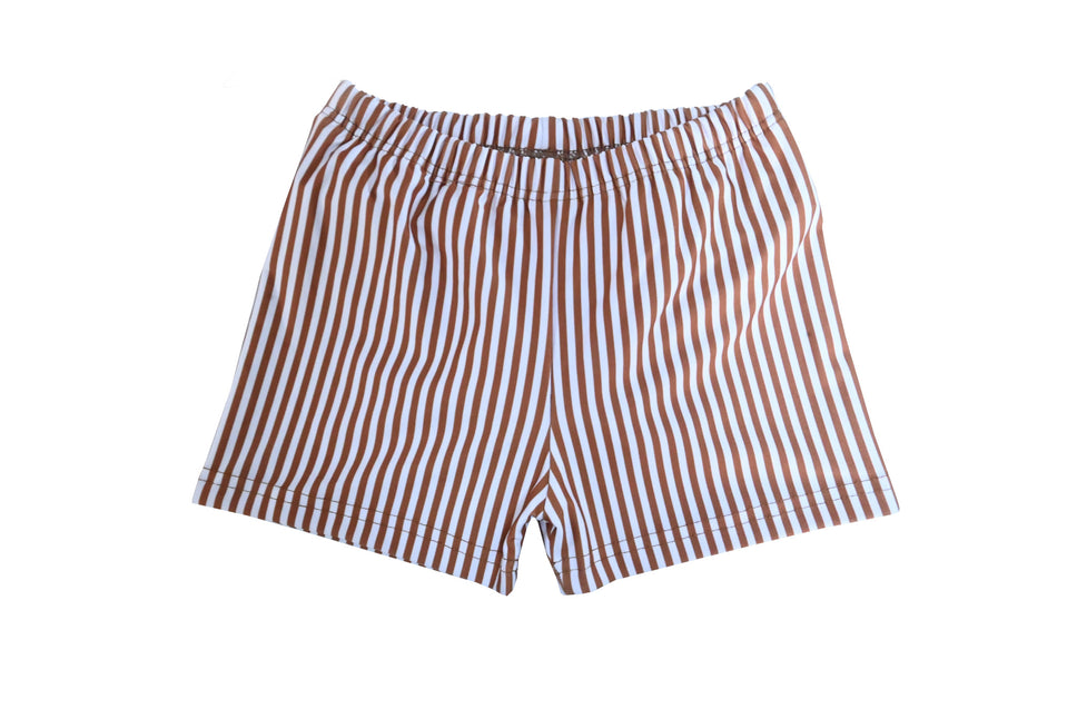 <tc>Slipstop</tc> Pantalon de bain enfant rayé cognac