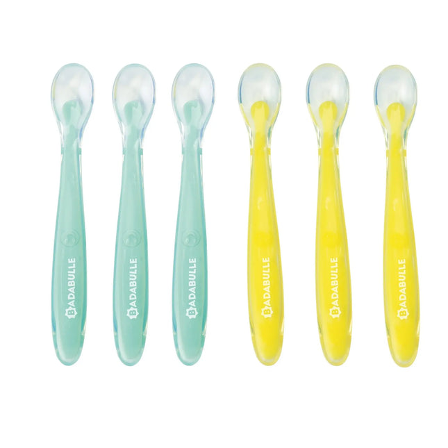 <tc>Badabulle</tc> Cuillère pour bébé en silicone 12 pièces