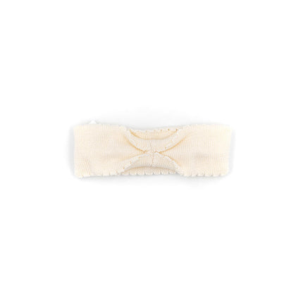 <tc>Bamboom</tc> Bandeau de cheveux pour bébé tricoté blanc