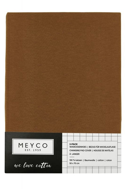 <tc>Meyco</tc> Housse de matelas à langer Basic Jersey Camel 2pcs.