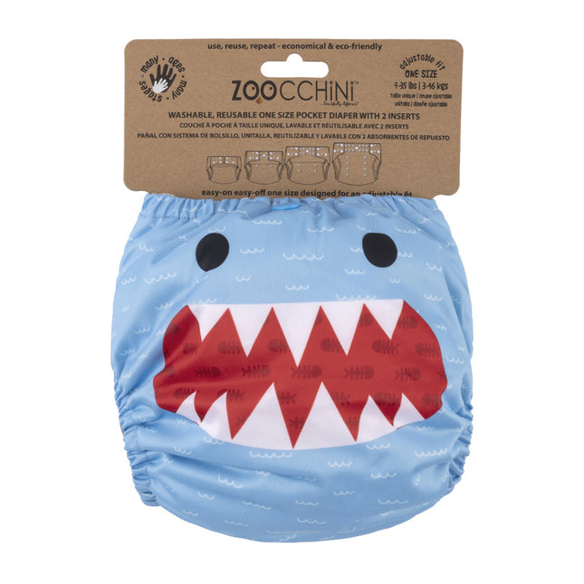 <tc>Zoocchini</tc> La couche lavable Sherman The Shark avec insert