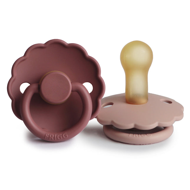 <tc>Frigg</tc> <tc>tétine</tc> Taille 1 Daisy Baby Blush/Woodchuck Latex 2-Pack