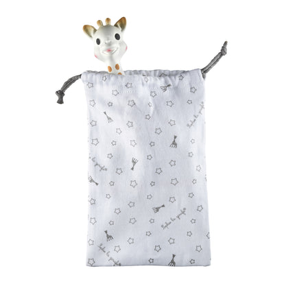 <tc>Sophie de Giraf</tc> Anneau de dentition Girafe dans une boîte cadeau blanche avec sac de rangement.