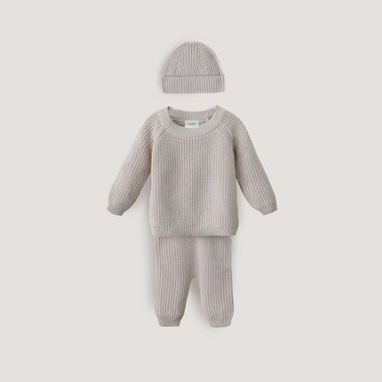 <tc>Mushie</tc> Bonnet de bébé Chunky Knit Beige