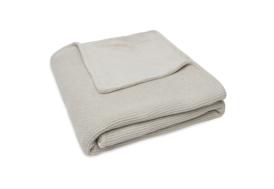 <tc>Jollein</tc> Couverture de lit d'enfant Basic Knit Nougat/Fleece 100x150cm