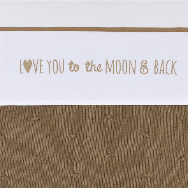 <tc>Meyco</tc> Drap de lit Love You To The Moon & Back Toffee 100X150cm