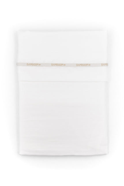 <tc>Bamboom</tc> Drap de berceau avec taie d'oreiller blanc 75x100cm