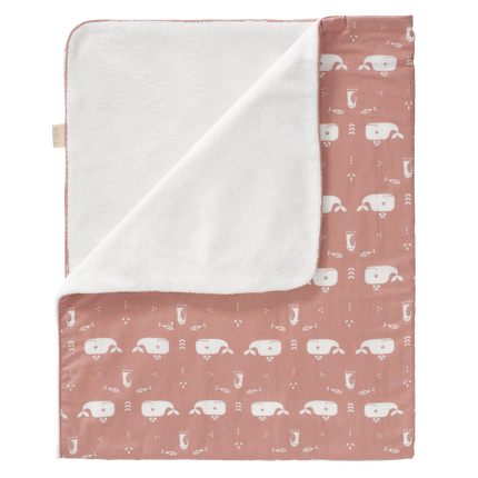 <tc>Fresk</tc> Couverture de lit Baleine Rose tendre 100x150cm