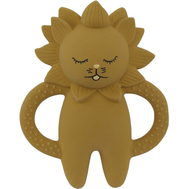 <tc>Konges Slojd</tc> Anneau de dentition Lion Moutarde 13x10cm