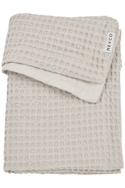 <tc>Meyco</tc> Couverture de lit en coton gaufré pour bébé Greige 100x150cm