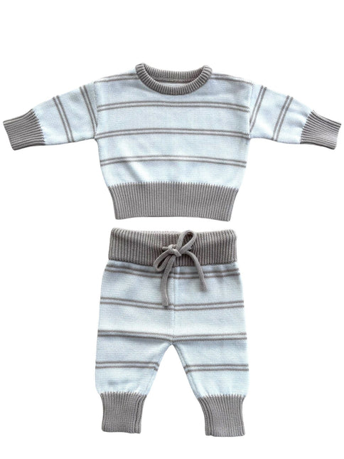 <tc>Yumi Baby</tc> Ensemble de vêtements tricotés à rayures sablonneuses