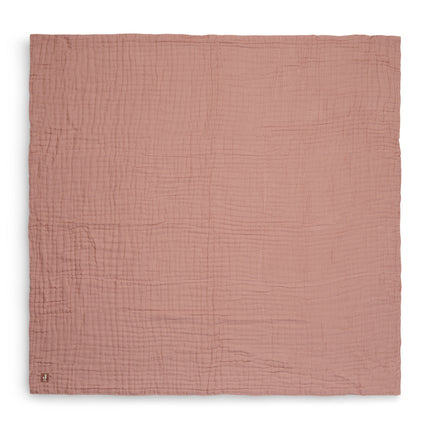 <tc>Jollein</tc> Couverture de berceau en coton froissé bois de rose 120x120cm