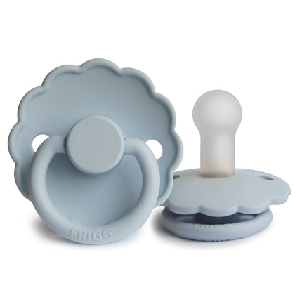 <tc>Frigg</tc> <tc>tétine</tc> Taille 2 marguerite bleu poudre silicone