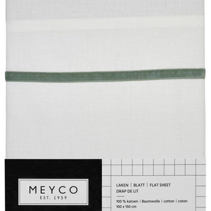 <tc>Meyco</tc> Drap de lit Passepoil Velours Vert Forêt