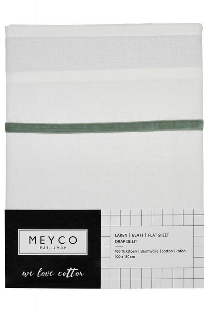 <tc>Meyco</tc> Drap de lit Passepoil Velours Vert Forêt