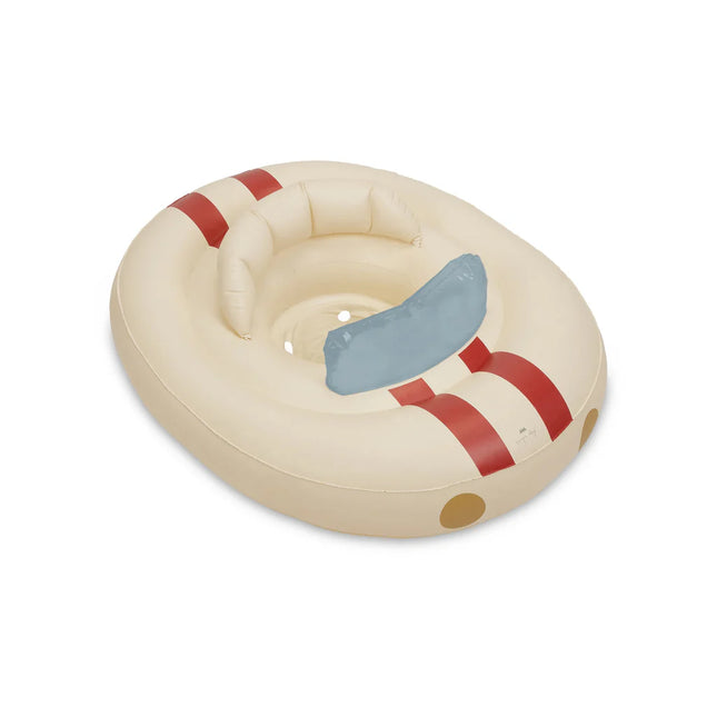 <tc>Konges Slojd</tc> Bandeau de natation pour bébé Car Cream Off White