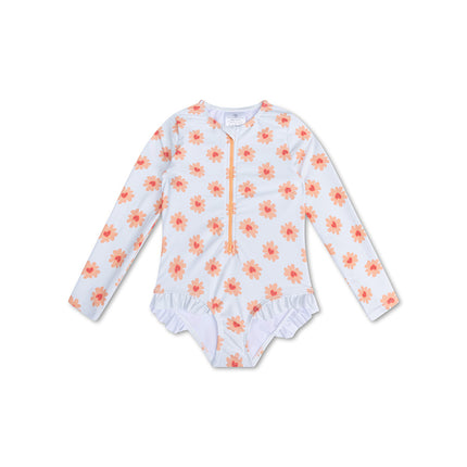 <tc>Swim Essentials</tc> Maillot de bain enfant fleurs cœurs manches longues.