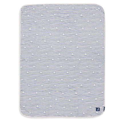 <tc>Jollein</tc> Couverture de berceau Miffy Stripe Navy 75X100cm