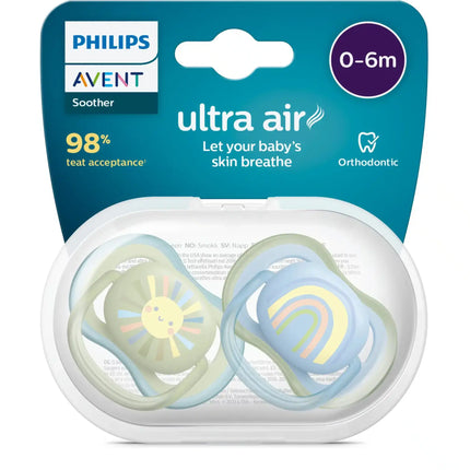 <tc>Philips Avent</tc> Fop<tc>tétine</tc> +0 mois Air Sun/ Rainbow Boy