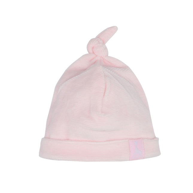 <tc>Sophie de Giraf</tc> Bonnet de bébé en velours côtelé rose