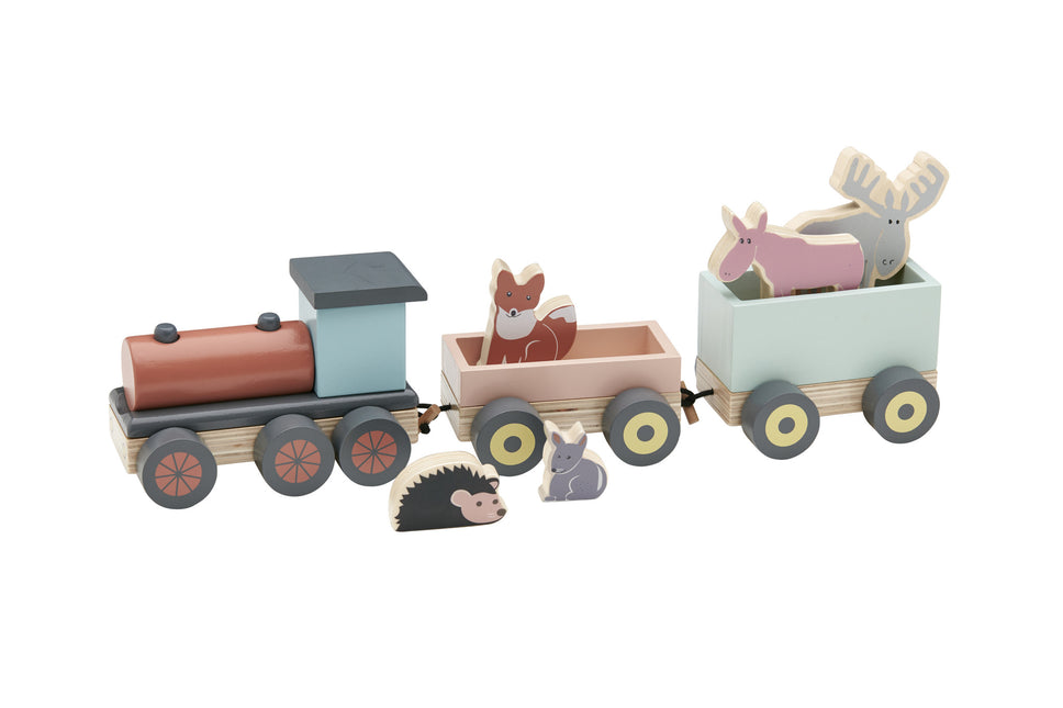 <tc>Kid's Concept</tc> Train en bois avec animaux