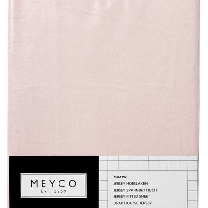 <tc>Meyco</tc> Drap-housse Jersey Rose Clair 60x120cm 2pcs