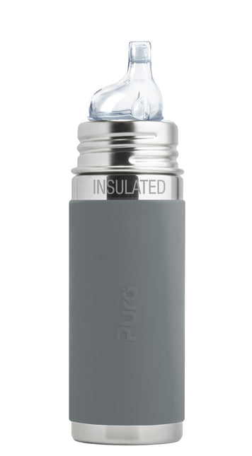 <tc>Pura</tc> Thermos Flask Spout<tc>tétine</tc> Acier inoxydable 260Ml Set Grey 4 piece