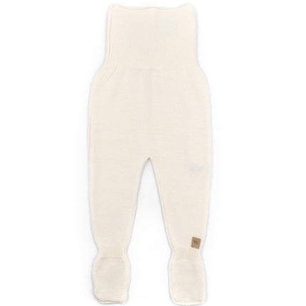 <tc>Bamboom</tc> Pantalon de bébé avec pieds tricoté blanc