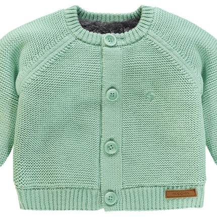 <tc>Noppies</tc> Cardigan bébé Teddy Doublure Gris Menthe