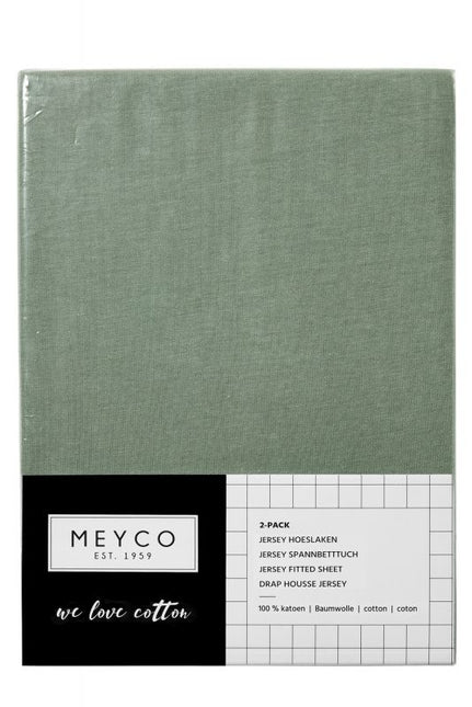 <tc>Meyco</tc> Drap-housse Jersey Forest Green 60x120cm 2pcs