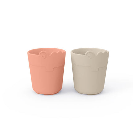 <tc>Done by Deer</tc> Set de tasses sable/corail 2pcs