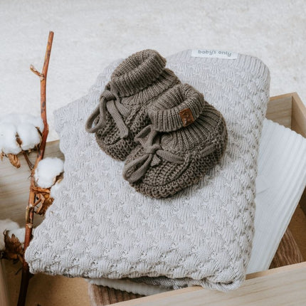 <tc>Baby's Only</tc> Cradle blanket Sky-Chunky Urban Taupe