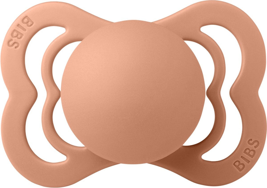 <tc>BIBS</tc> <tc>tétine</tc> Taille 1 Peach Supreme Silicone