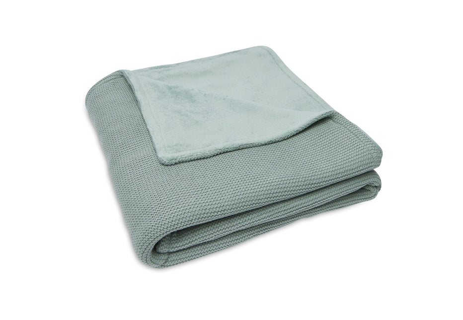 <tc>Jollein</tc> Couverture de lit d'enfant Basic Knit Forest Green/Fleece 100x150cm