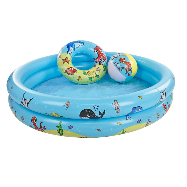 <tc>Swim Essentials</tc> Ensemble de piscine avec ballon de plage et panier de natation 3 pièces