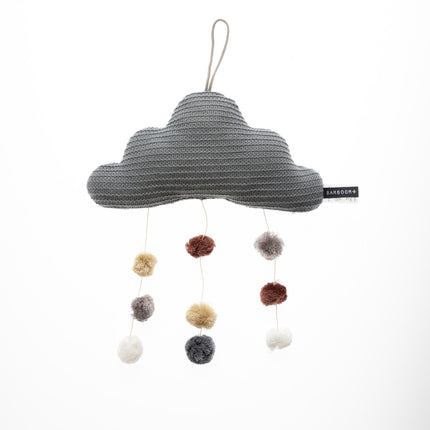 <tc>Bamboom</tc> Pendentif musical Bébé Nuages Lune Étoiles Gris